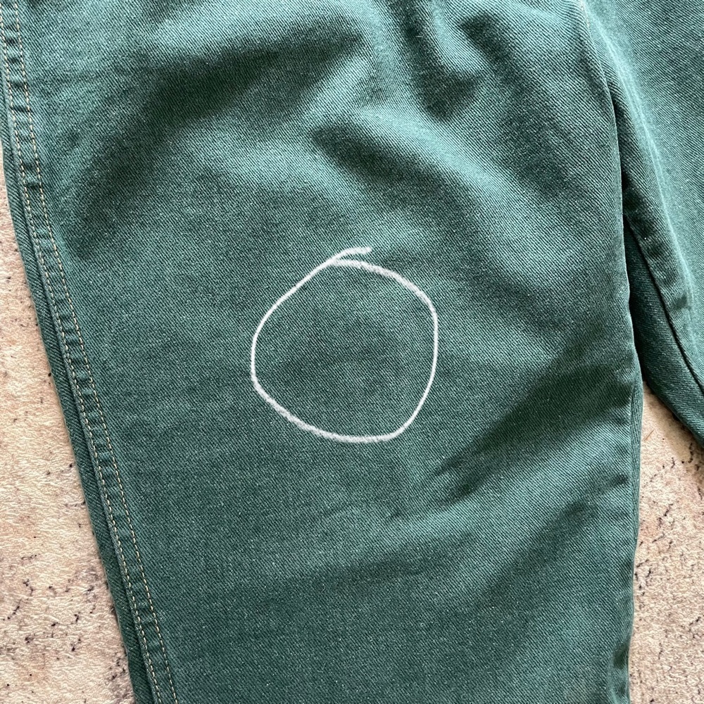 Vintage Lands’ End Womens‎ Hunter Green Straight Leg Jeans NOS 16 Petite READ** - Picture 4 of 13